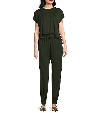 Dillards green jumpsuit online