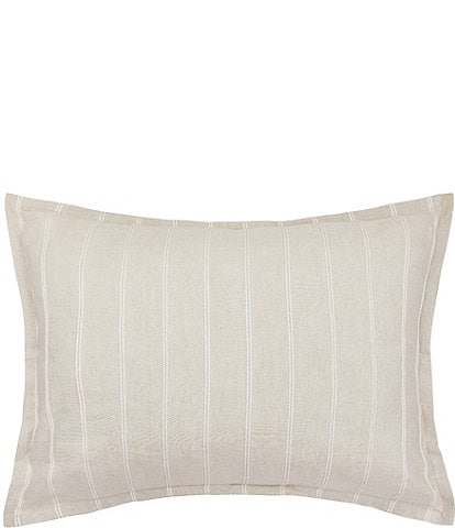 ELISABETH YORK Reverse Stripe Chenille Accent Natural Pillow Sham
