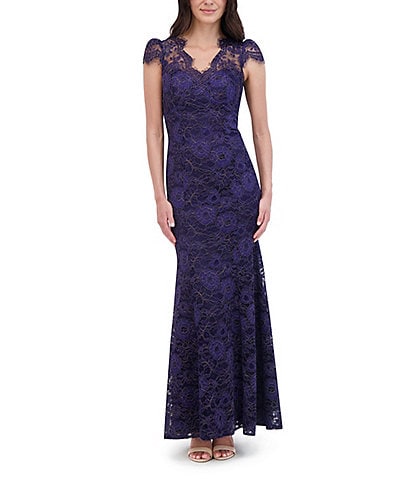 Dillards blue lace dress best sale