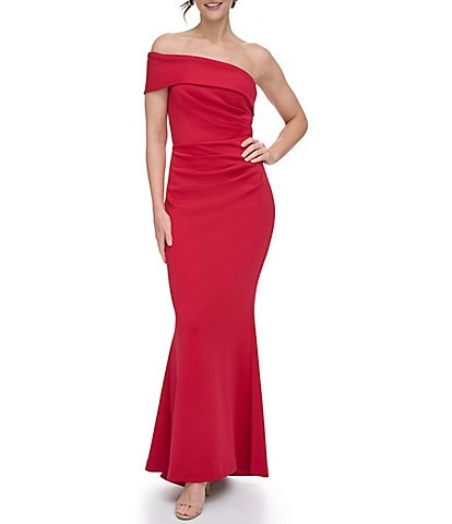 Eliza J Stretch Off-the-Shoulder Sleeveless Gown