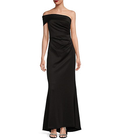 Eliza J Stretch Off-the-Shoulder Sleeveless Gown