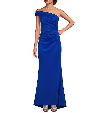 Eliza J Stretch Off-the-Shoulder Sleeveless Gown