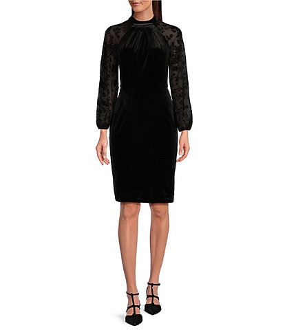 Eliza j lace mock neck hi lo gown hotsell