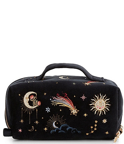 Elizabeth Scarlett Aurora Lights Open Flat Velvet Makeup Bag