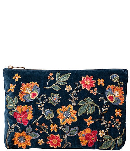 Elizabeth Scarlett Botanical Garden Velvet Everyday Pouch