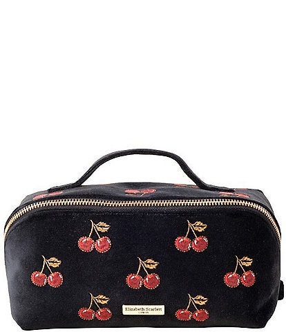Elizabeth Scarlett Cherry Open Flat Makeup Bag