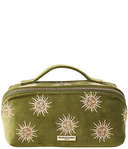 Elizabeth Scarlett Sun Goddess Velvet Open Flat Makeup Bag