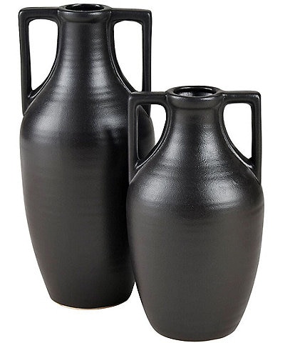 Elk Home Mills Handled Matte Glazed Vase