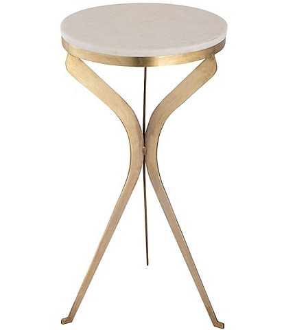 Elk Home Rowe Aged Brass & Marble Accent Table