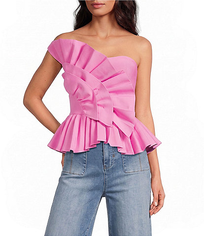 ELLIATT Orelia Pleated Strapless Top