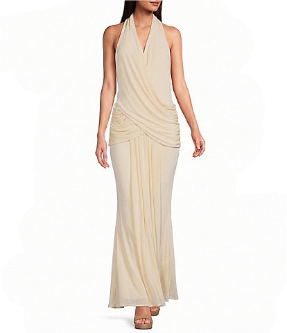 ELLIATT Simone Halter Cowl Neck Sleeveless Dress