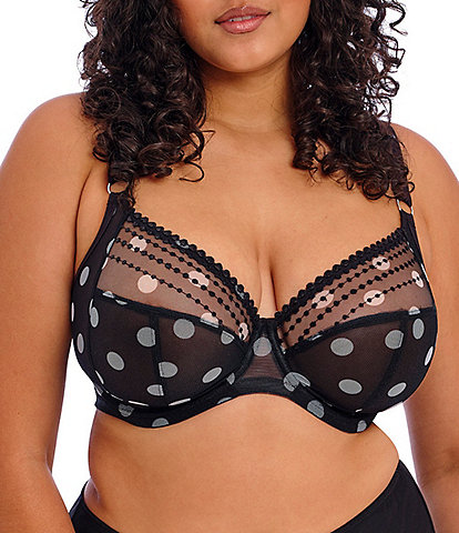 Elomi Plus Size Matilda Dotted Convertible U-Back to Racerback Full-Busted Bra
