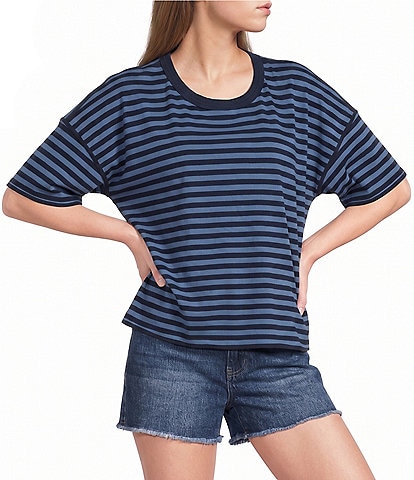 Emory Park Striped Crew Neck Short Sleeve Oversized Tee