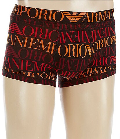 Emporio Armani Logo-Print Knit Trunks