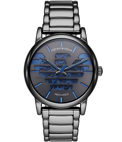 Emporio Armani Men's Three-Hand Gunmetal Stainless Steel Watch