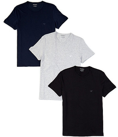 Emporio Armani Pure Cotton Crewneck T-shirts 3-Pack