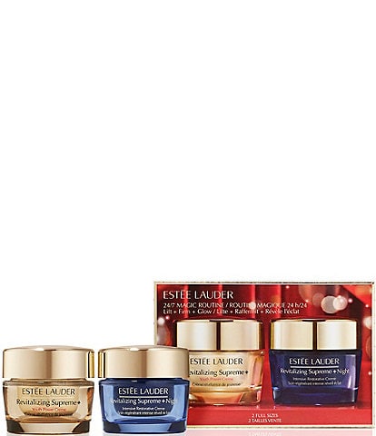 Estee Lauder Supreme Day and Night 24/7 Lift, Firm, and Glow Skincare Gift Set