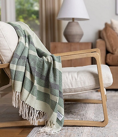 ettitude Luxe Bamboo Stripe Throw Blanket