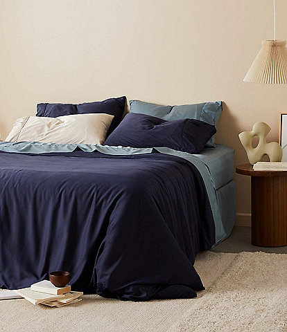 Ettitude Sateen+ CleanBamboo® Anitmicrobial Charcoal Duvet Cover
