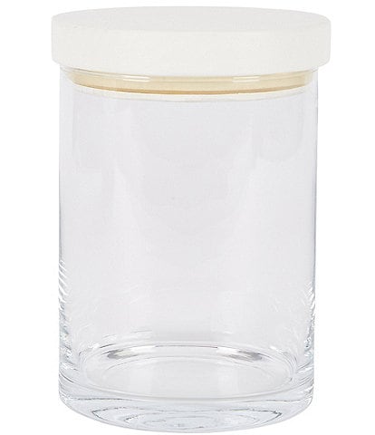 etuHOME White Modern Wood Top Canister