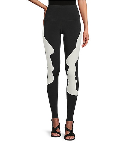 Eva Varro Profiles Print High Waist Single Layered Leggings