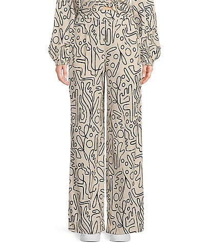 Every Abstract High Rise Wide Leg Coordinating Pants