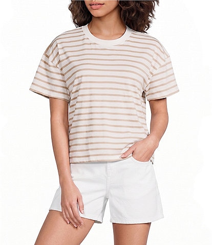 Every Knit Crew Neck Short Sleeve Boxy Tee
