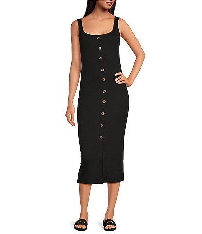 Every Stretch Knit Scoop Neck Sleeveless Midi Dress