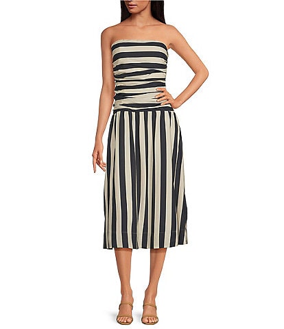 Every Striped Linen Blend Crew Neck Sleeveless Romper