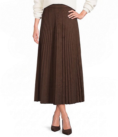 Every Suede Pleated Skirt