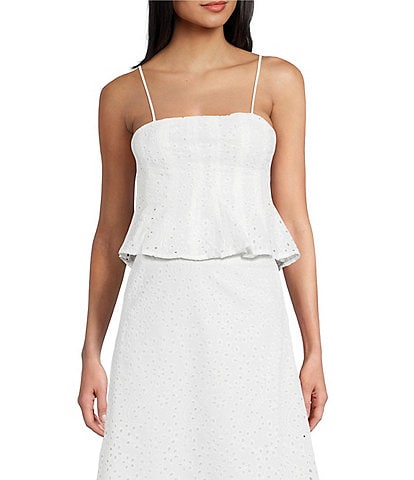 Evolutionary Eyelet Embroidered Flowy Top