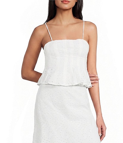Evolutionary Eyelet Embroidered Flowy Top