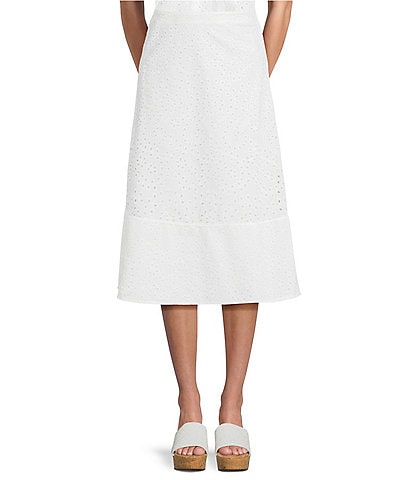 Evolutionary Eyelet Midi Skirt
