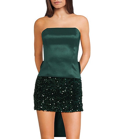 Evolutionary Strapless Bow Back Top