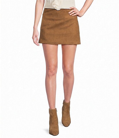 Evolutionary Suede Mini Skort