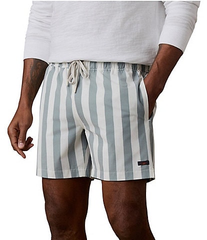 Faherty All Day 6#double; Inseam Stripe Swim Trunks