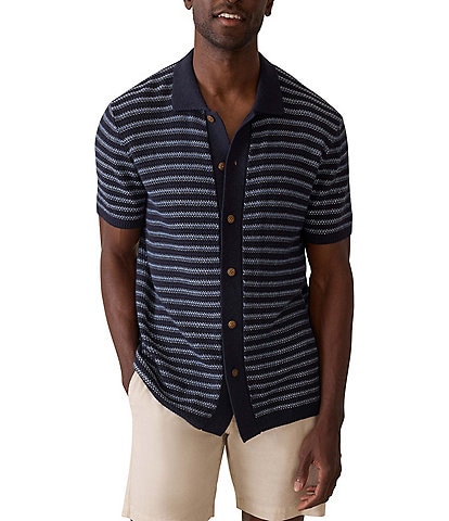 Faherty Big & Tall Short Sleeve Sweater Shirt