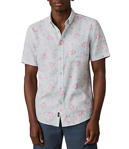 Faherty Breeze Allover Print Short Sleeve Woven Shirt