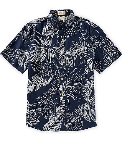 Faherty Breeze Tropical Print Short Sleeve Woven Shirt