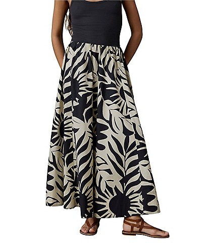Faherty Coastal Nera Woven A-Line Coordinating Maxi Skirt