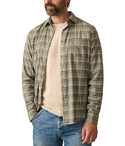 Faherty Coastline Knit Long Sleeve Woven Shirt