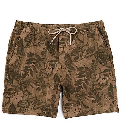 Faherty Essential 6.5" Inseam Olive Jungle Tropical Shorts
