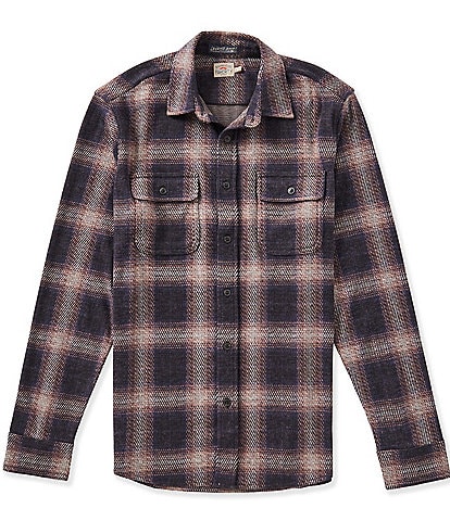 Faherty Legend Ombre Plaid Long Sleeve Woven Shirt