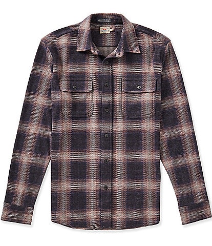 Faherty Legend Ombre Plaid Long Sleeve Woven Shirt