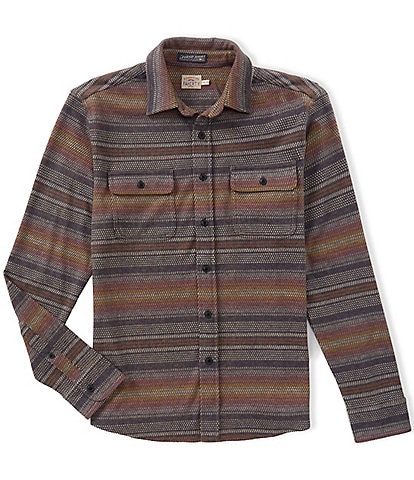 Faherty Legend Sweater Medium Stripe Long Sleeve Woven Shirt