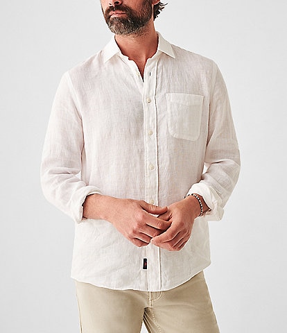 Faherty Linen Laguna Long Sleeve Woven Shirt