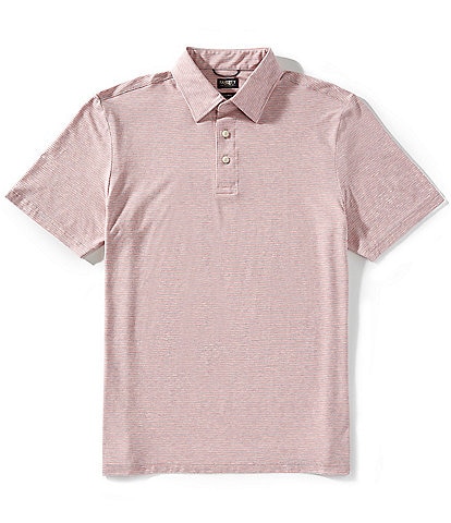 Faherty Movement Feeder Stripe Stretch Short Sleeve Polo Shirt
