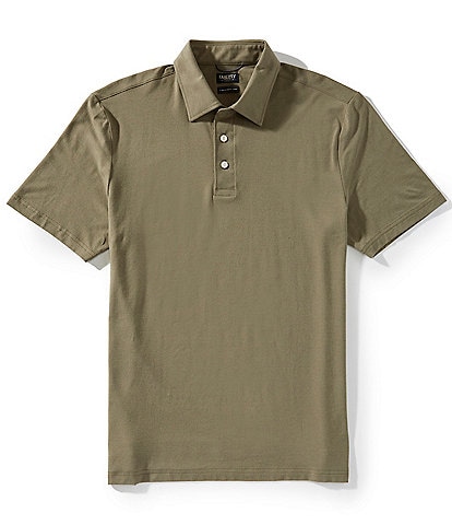 Faherty Movement Feeder Stripe Stretch Short Sleeve Polo Shirt