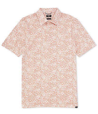 Faherty Movement Floral Print Short Sleeve Polo Shirt
