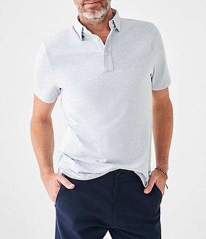 Faherty Movement Heather Short Sleeve Polo Shirt